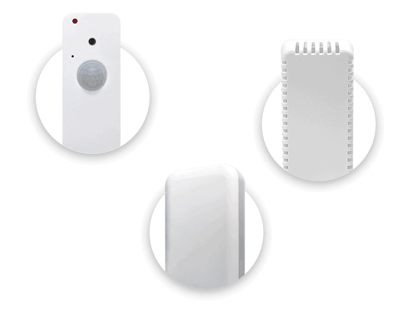 screen4 Three circles showcasing three different types of sensors