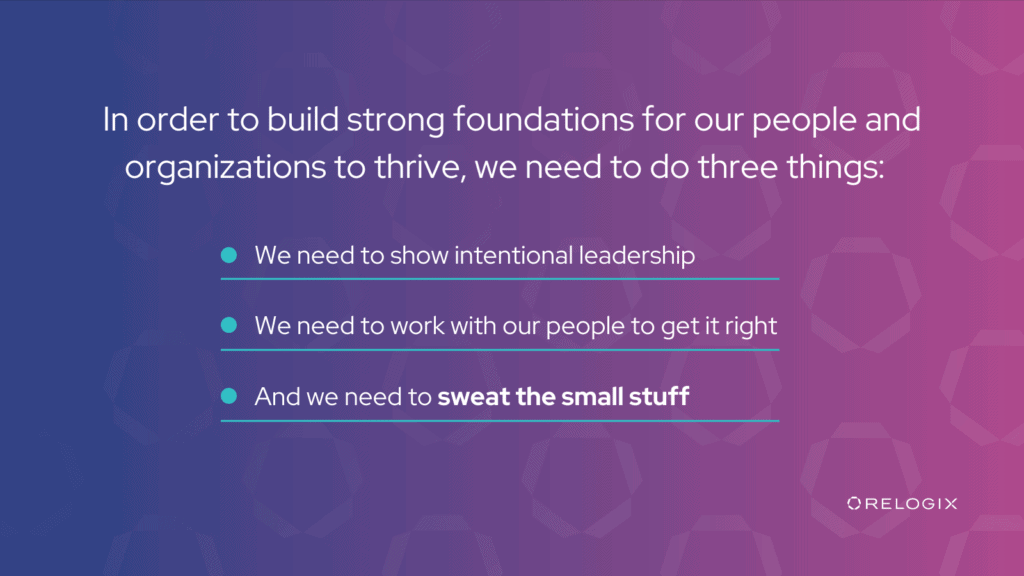 In order to build strong foundations, we need to do three things image